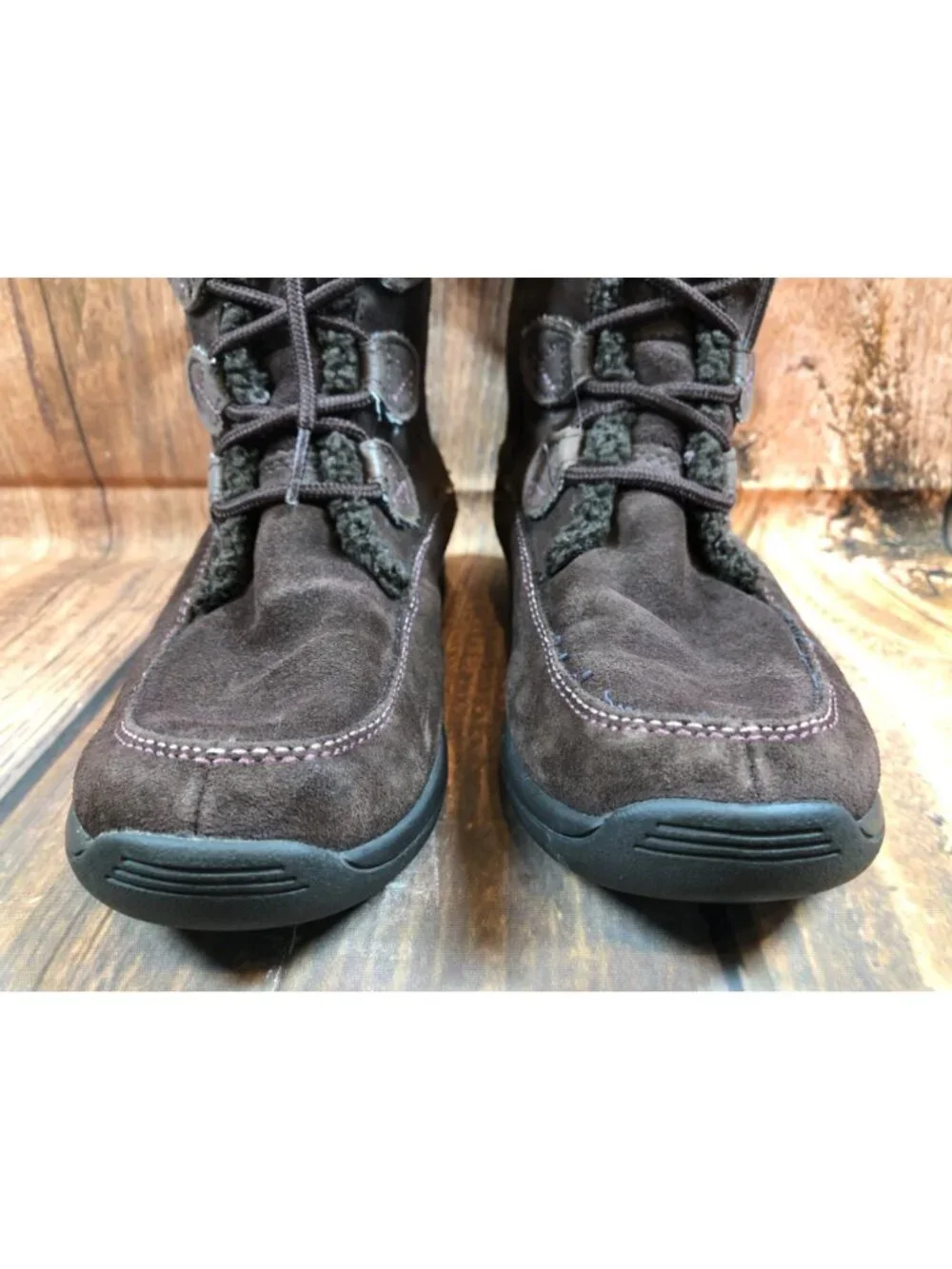 Timberland Girls Kids 4.5 /37  Moorland Hollace Brown Leather Suede Boots